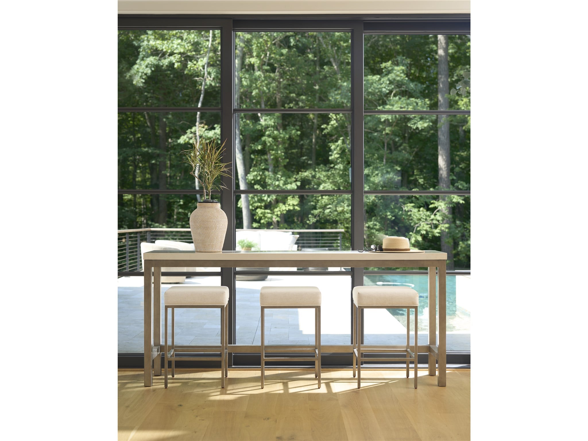 Oasis- Coastal Living Home Collection Oasis Console with Stools