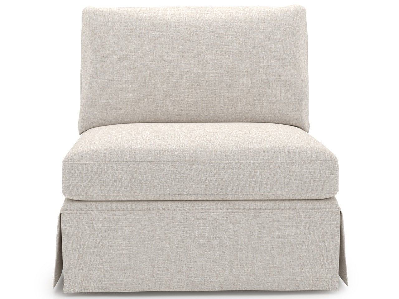 Henri Skirted Armless Chair - Special Order