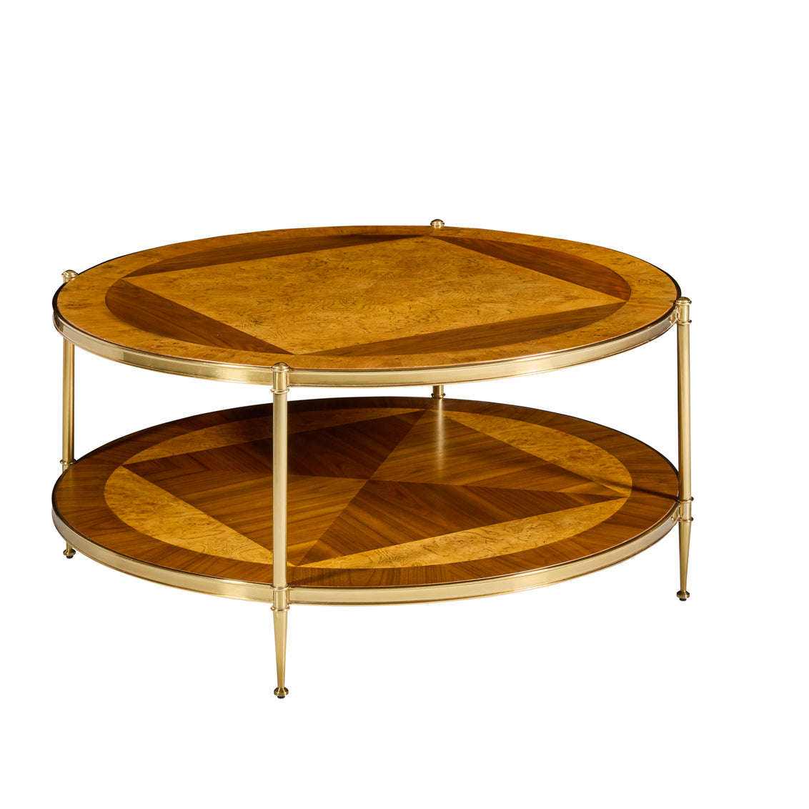 Modern History Oak Burl & Walnut Round Cocktail MH1211F01