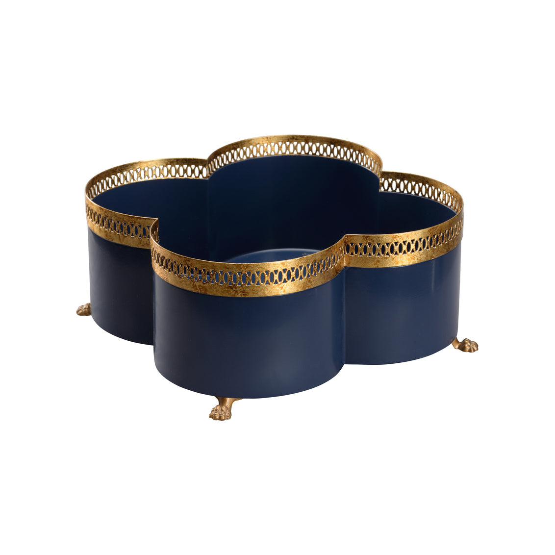 Tracery Cachepot - Navy Blue (LG) in 7 / Iron - Chelsea House