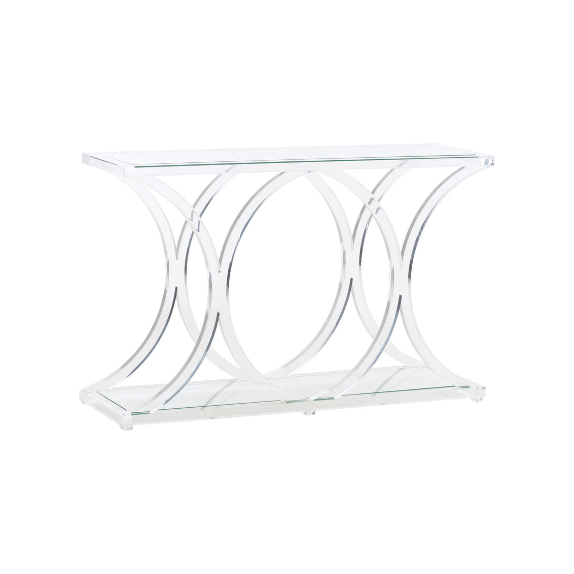 Sweeping Acrylic Console
