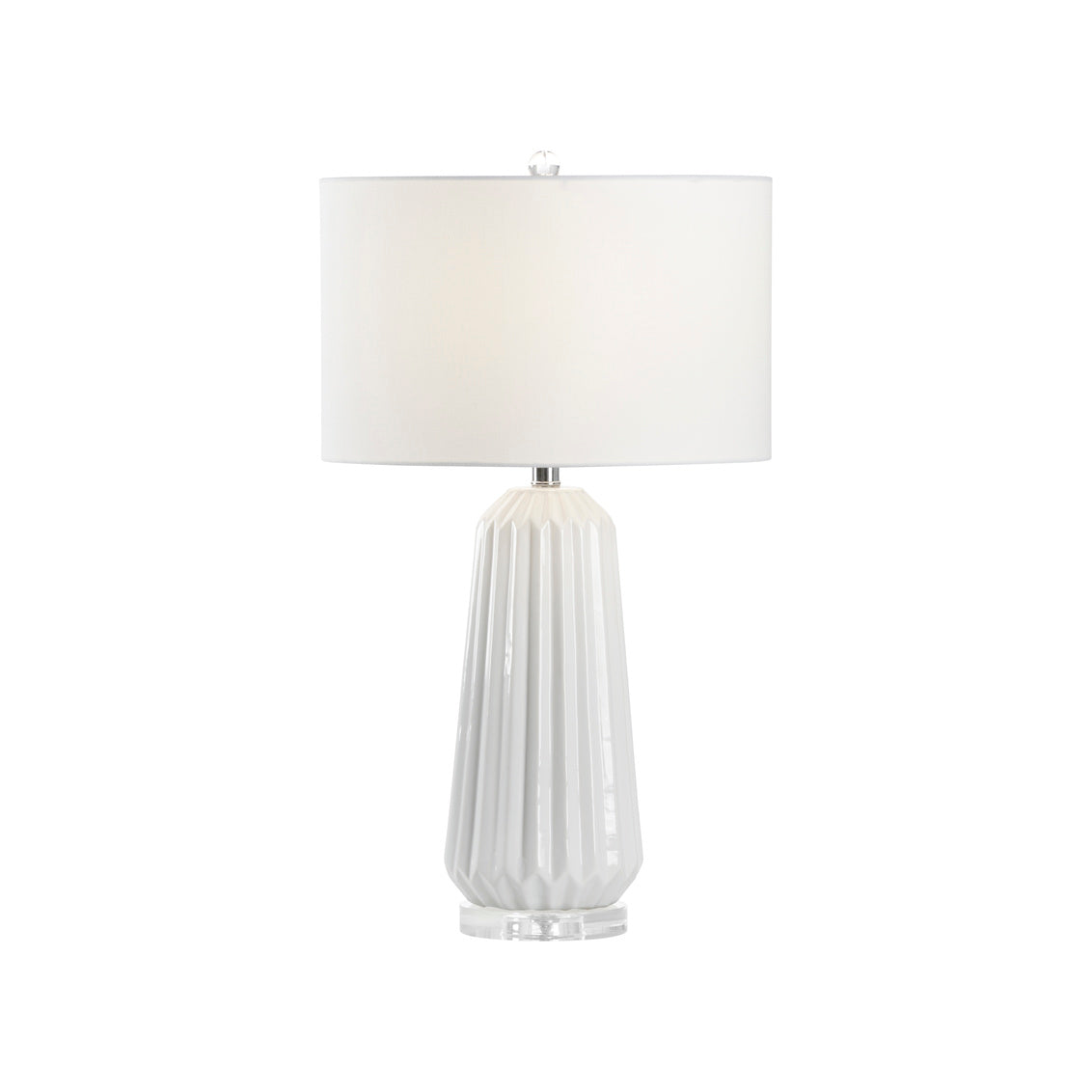 Gamble Lamp - White in 28 / Ceramic/Porcelain - Chelsea House