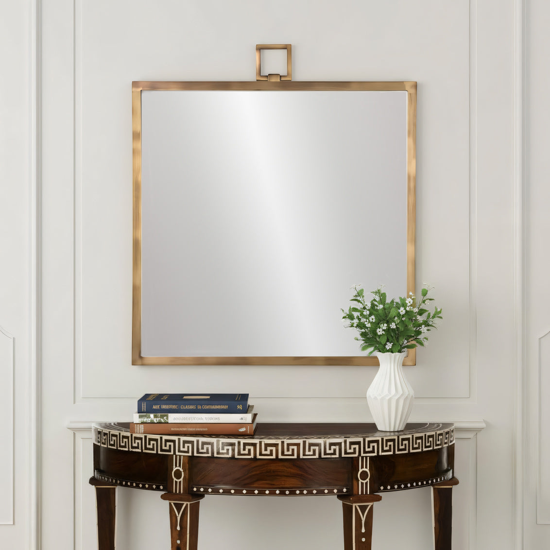 Square Mirror - Brass