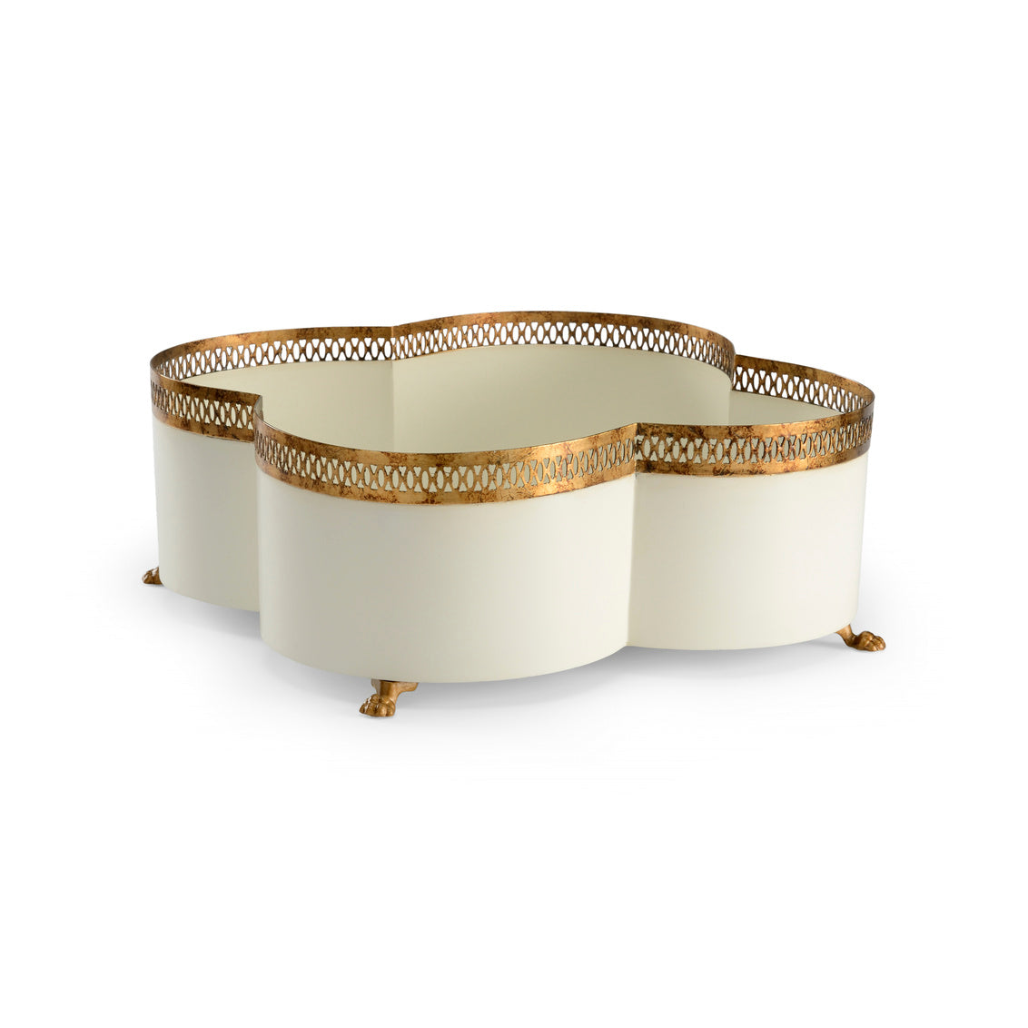 Tracery Cachepot - Cream in 7 / Iron - Chelsea House