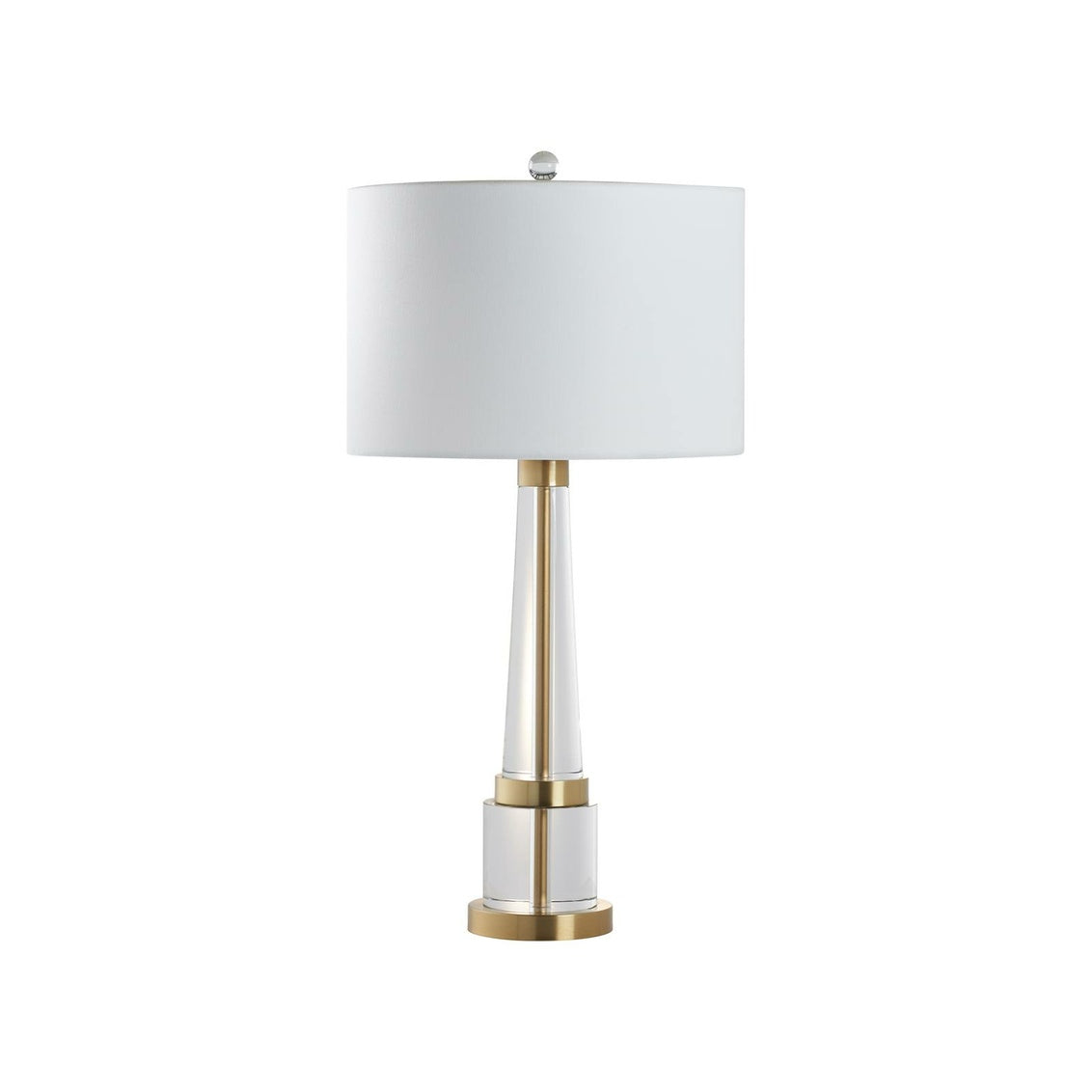 Cleo Table Lamp in Clear/Brushed Brass / Crystal - Chelsea House