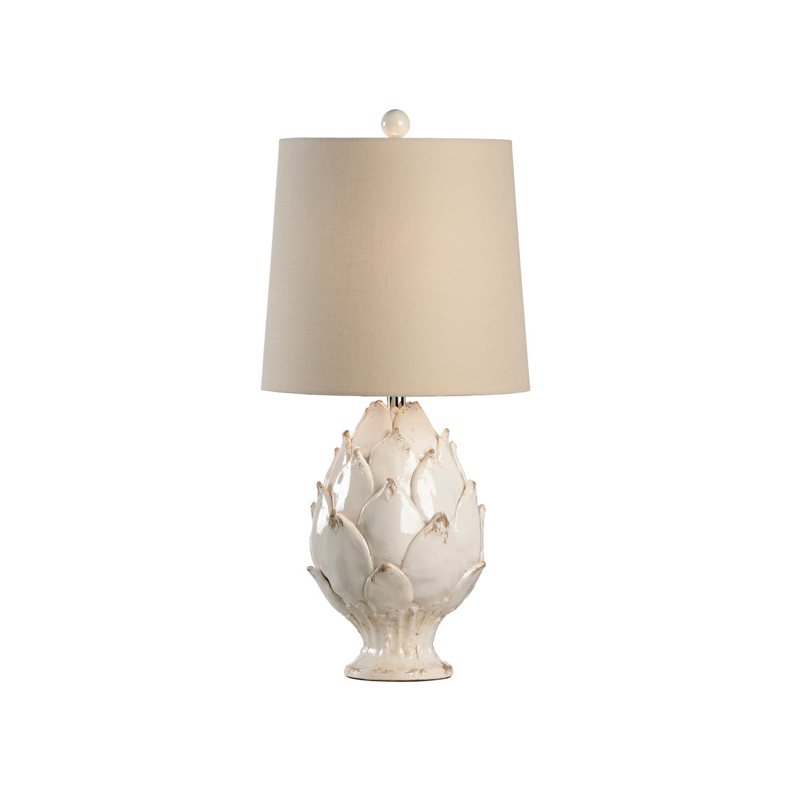 Artichoke Lamp - White in 29 / Ceramic/Porcelain - Chelsea House