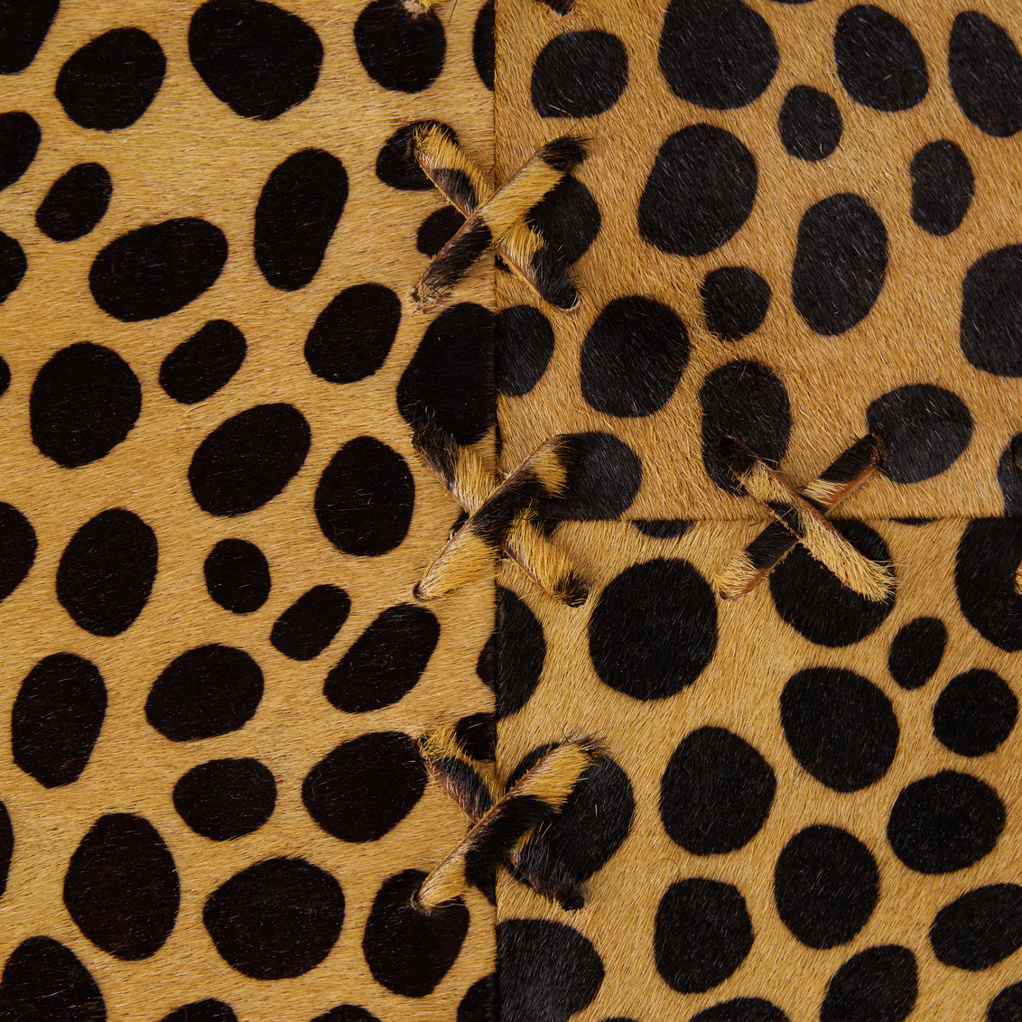 Leopard Metal Bench in Leopard Print / Hair on Hide - Chelsea House