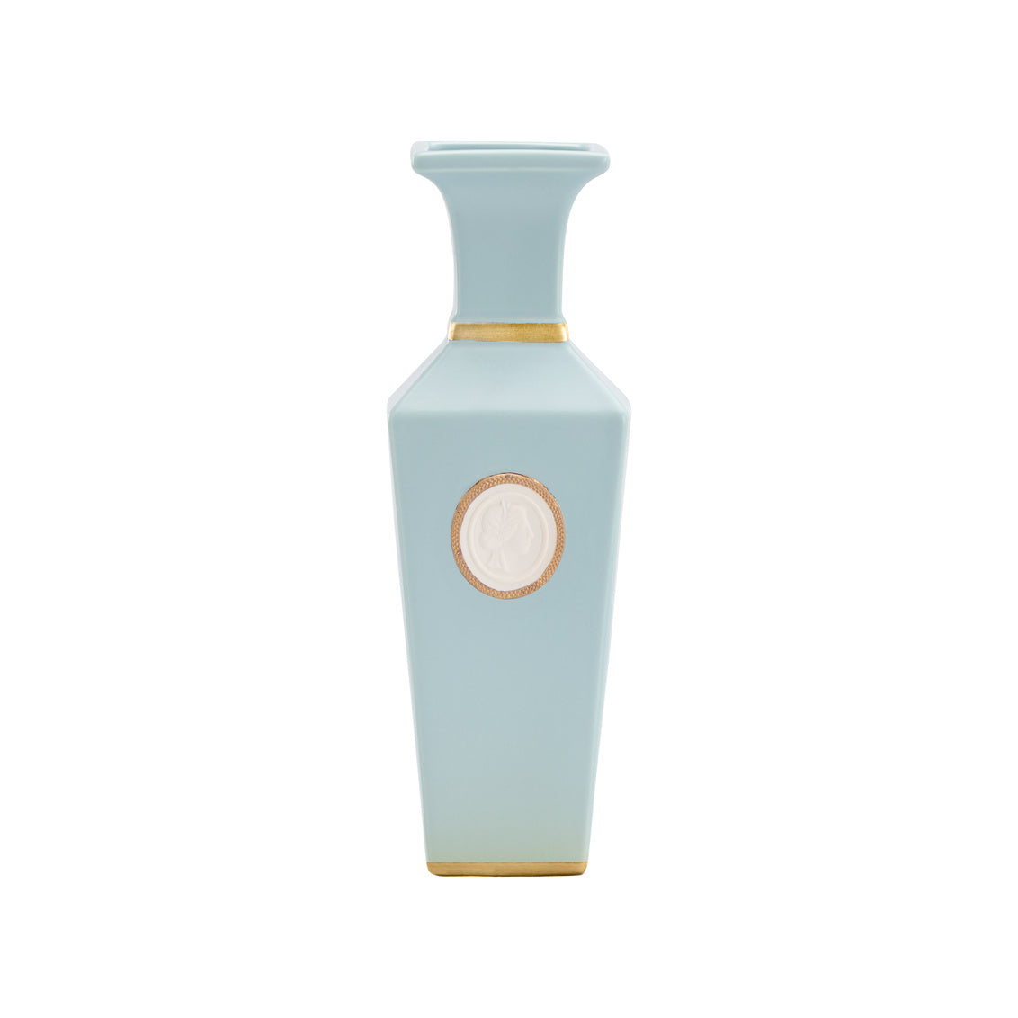 Intaglio Vase- Blue