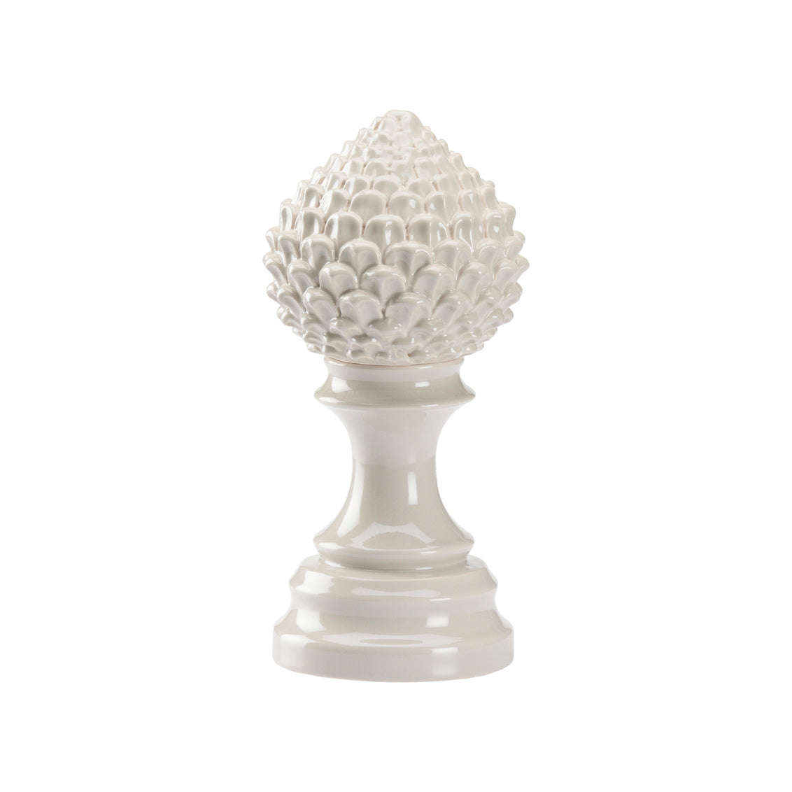 Artichoke Finial - Gray (Sm) in 9.5 / Ceramic/Porcelain - Chelsea House