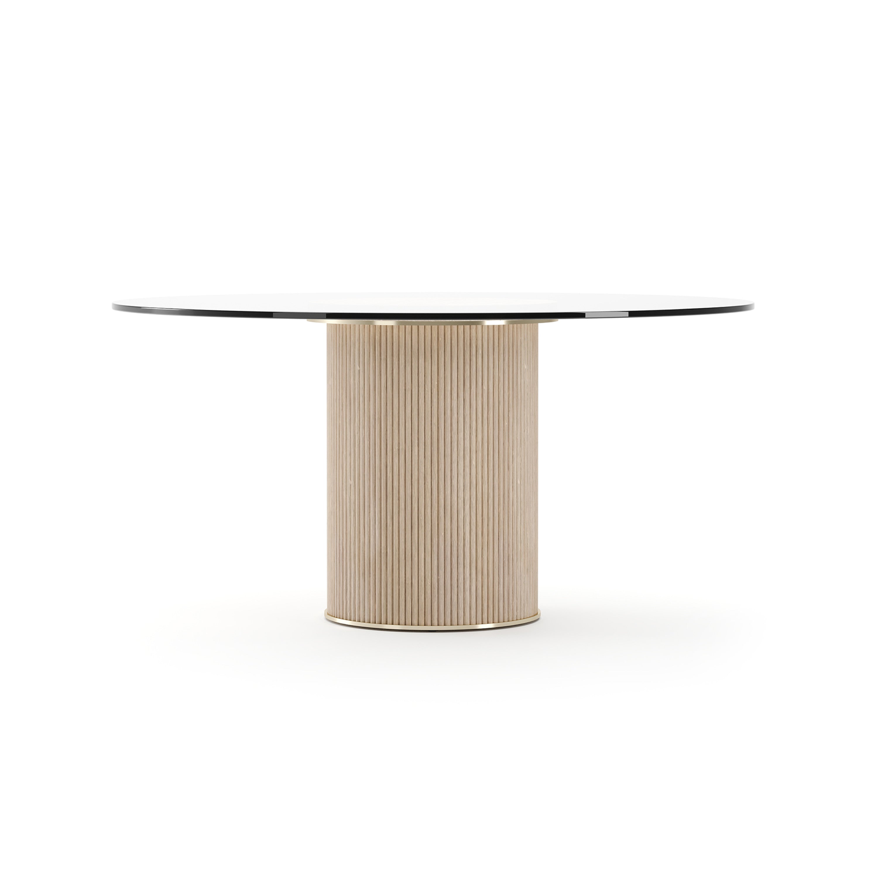 Rhythm Round Glass Top Dining Tbl – Dining Tables by Caracole | Sutter & Vale