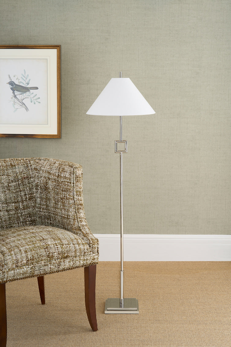 Overhill Floor Lamp - Polished Nickel in 55.5 / Metal - Chelsea House