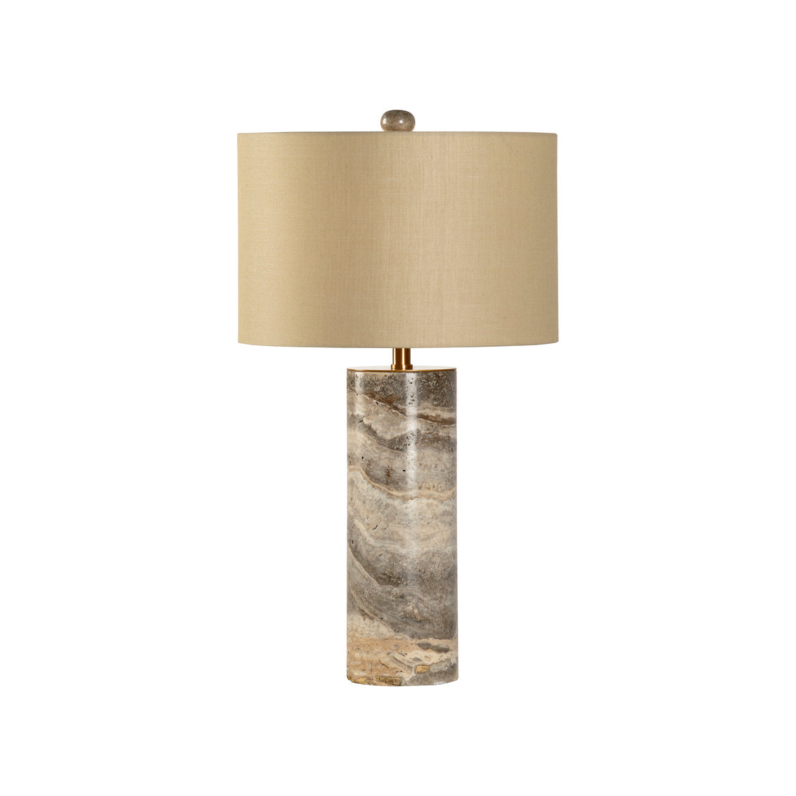Gray Marble Column Lamp in 30 / Marble - Chelsea House