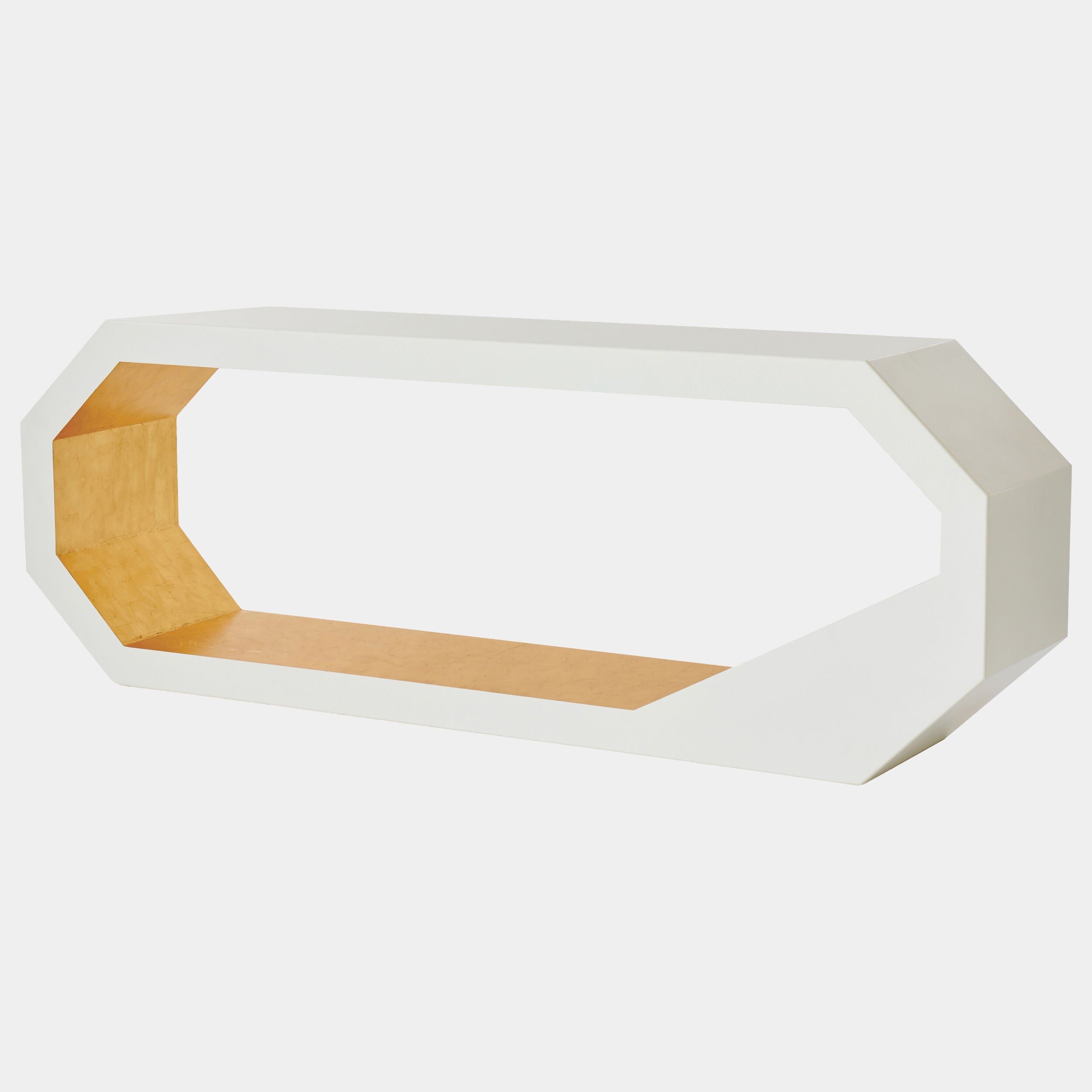Brianna Facet Console-Gold Leaf