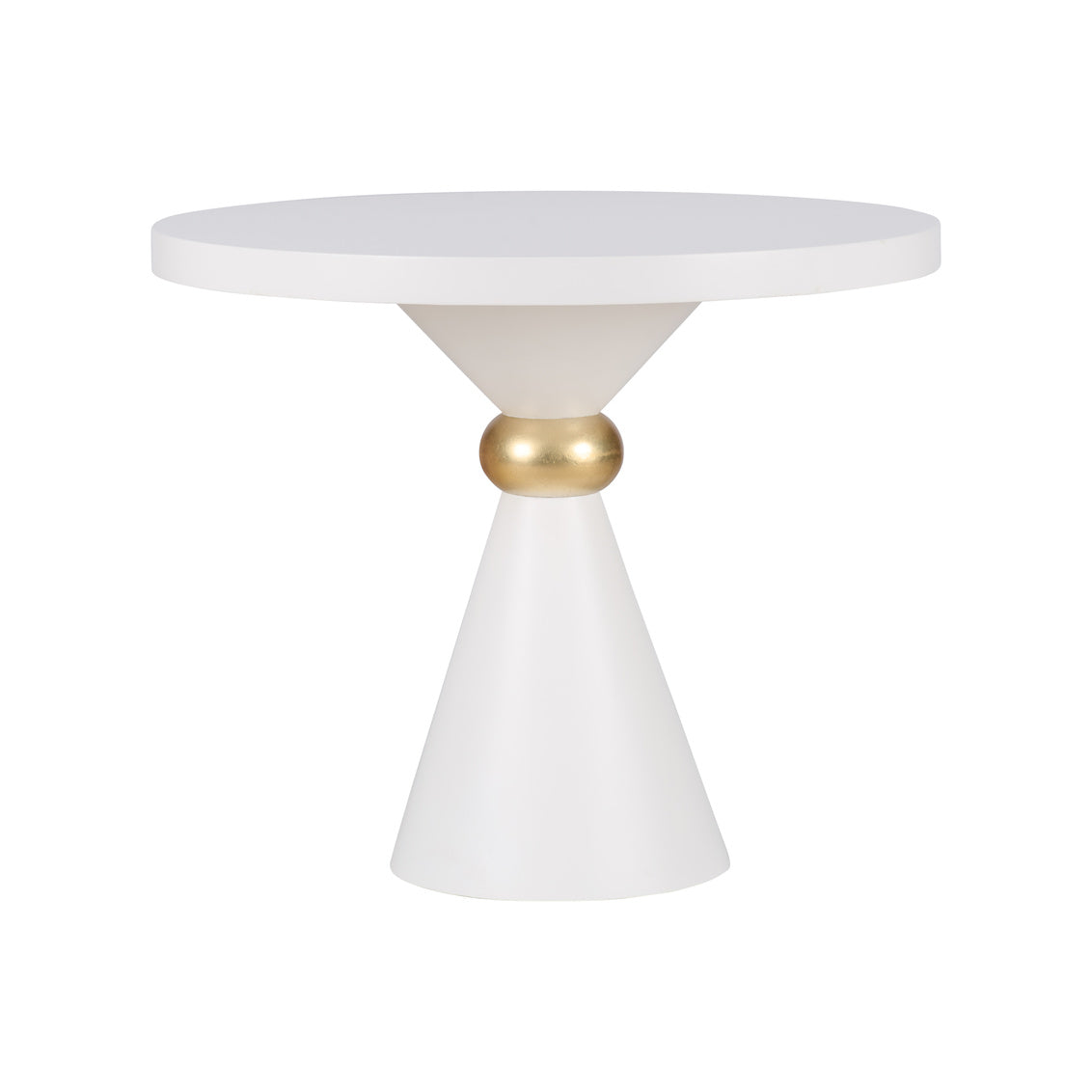 Aerin Center Table in White/Gold Leaf / Wood - Chelsea House