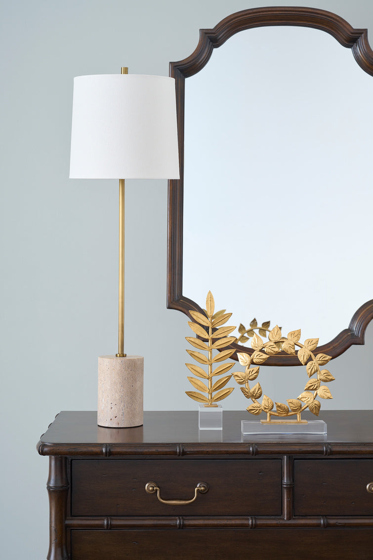 Lambeth Table Lamp-Travertine in 32 / Travertine - Chelsea House