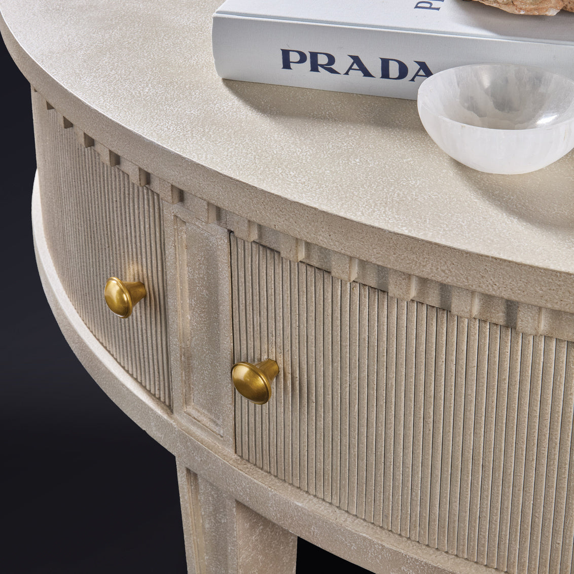 Large Gustavian Half Round Cabinet