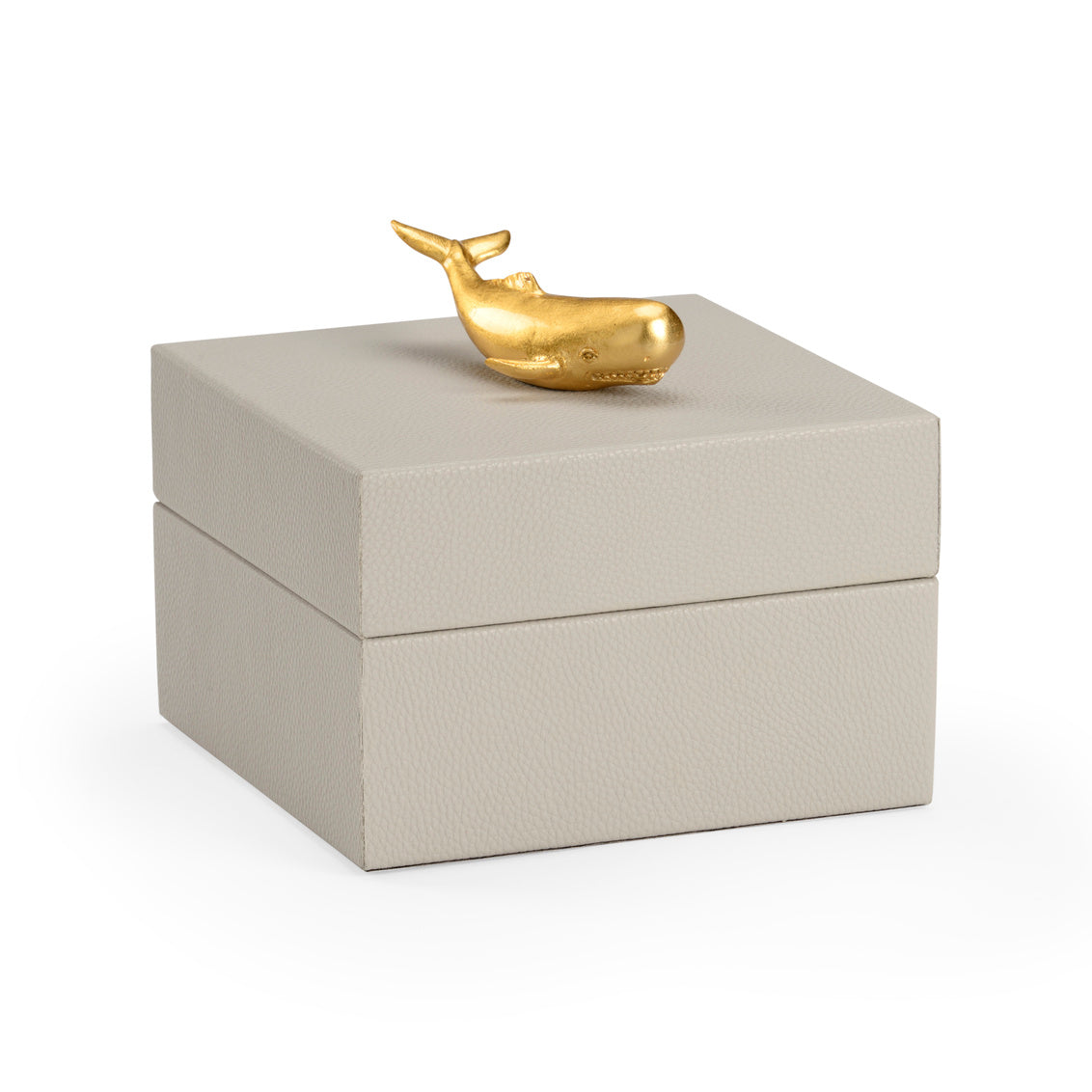 Whale Handle Box - Gray in 7 / Leather - Chelsea House