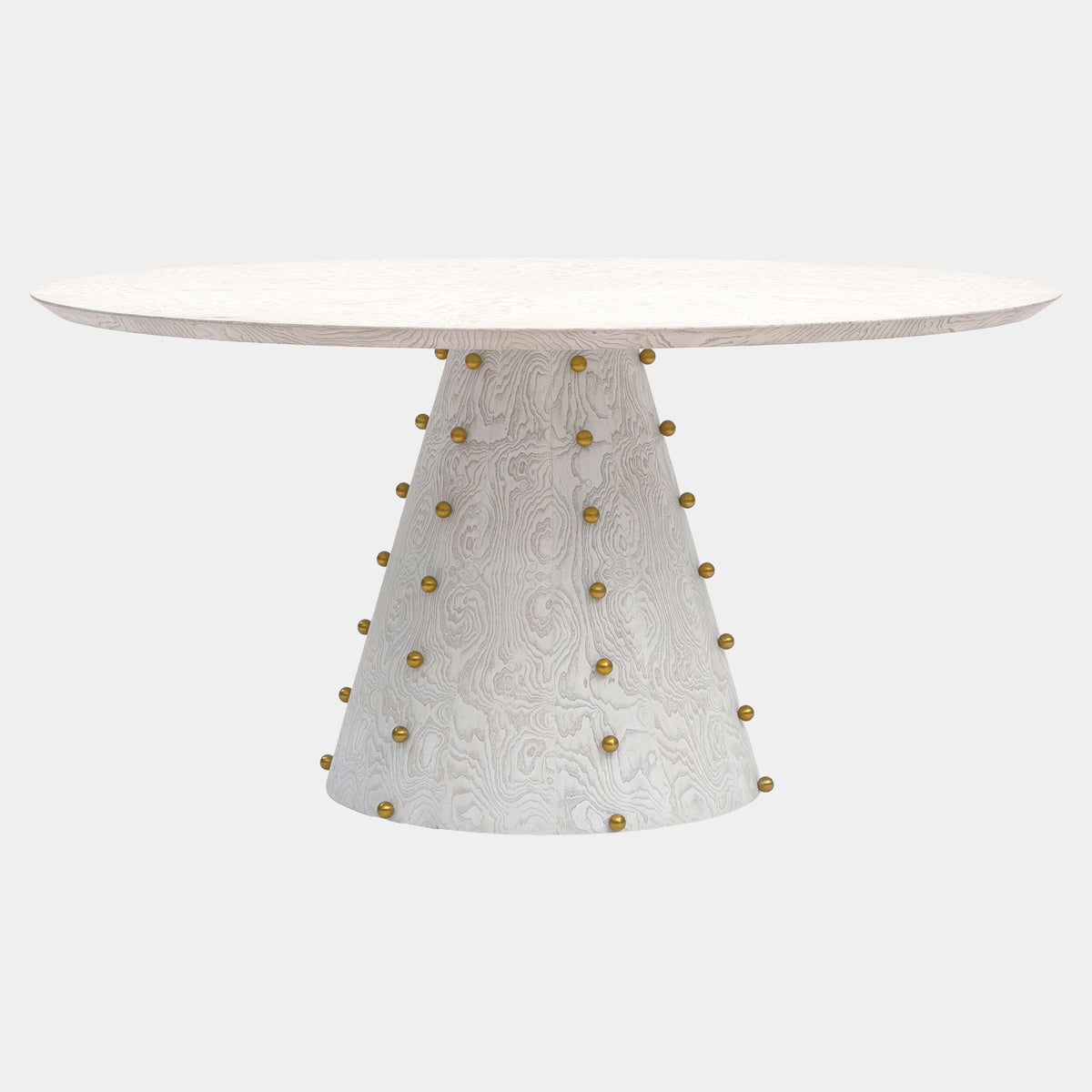 Spheres Dining Table-White Burl