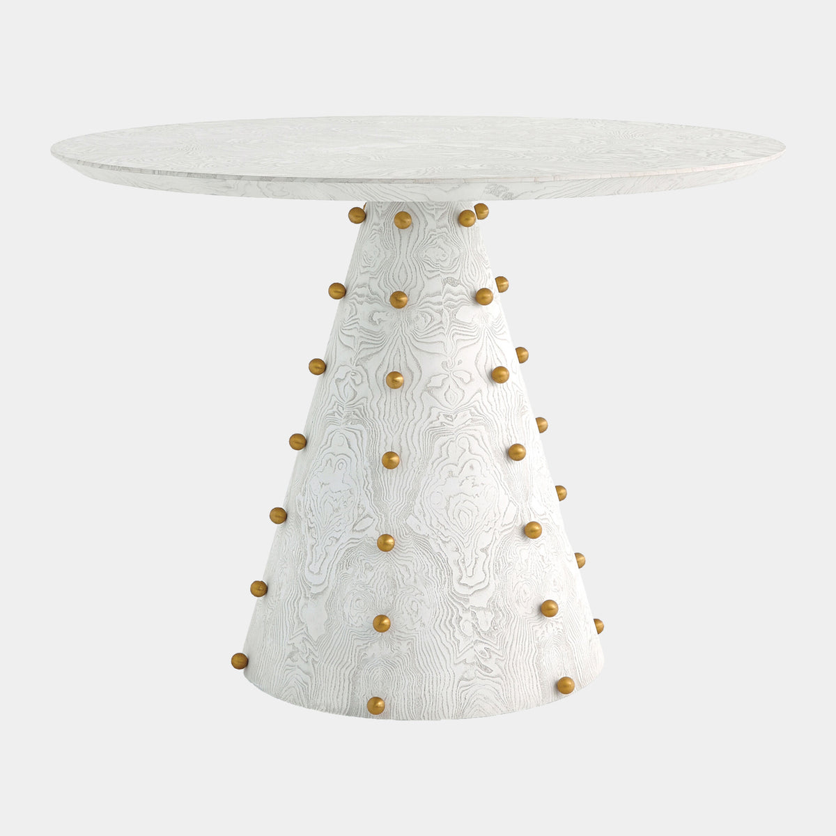 Spheres Center Table-White Burl-40" Dia