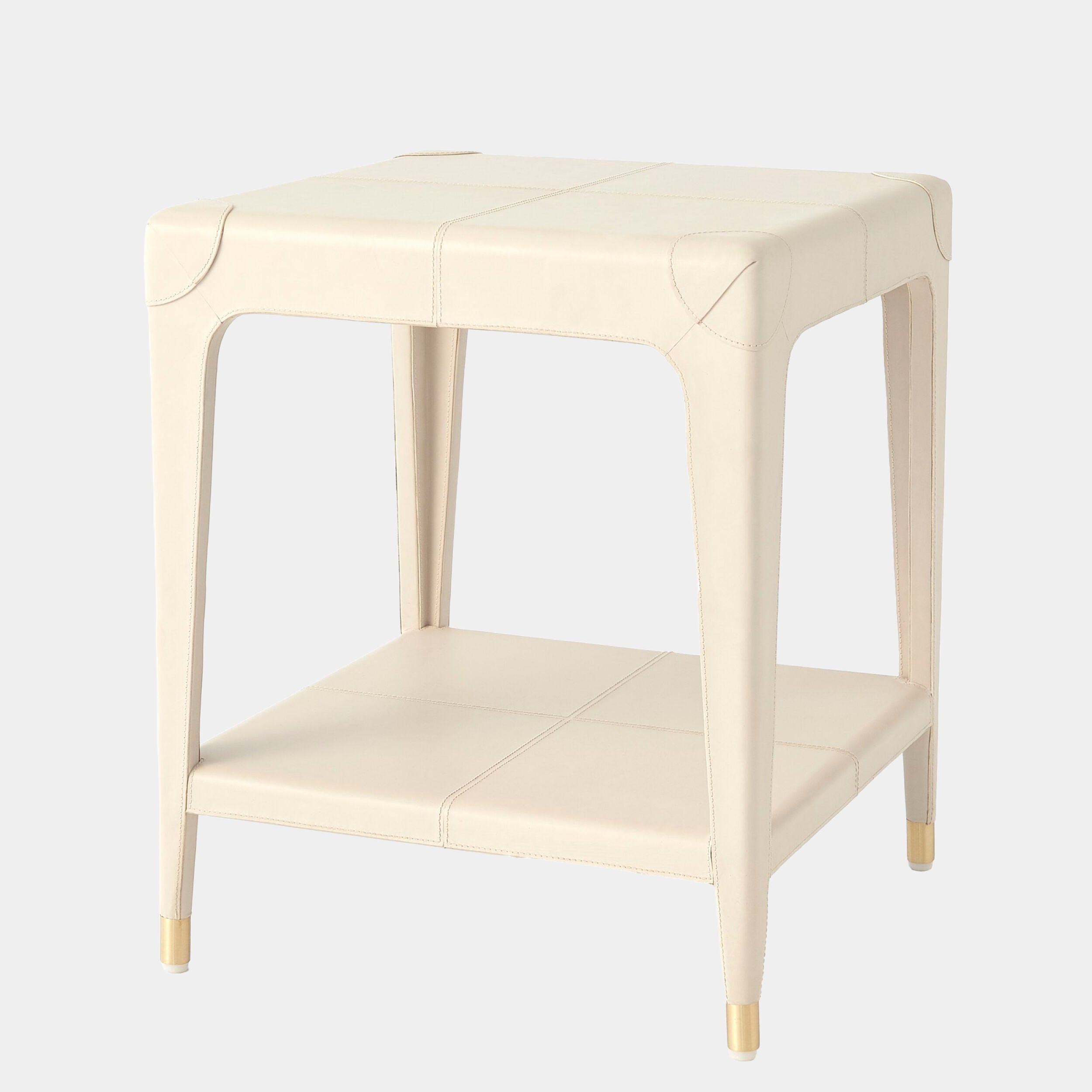 Tiburtina End Table-Mist Leather