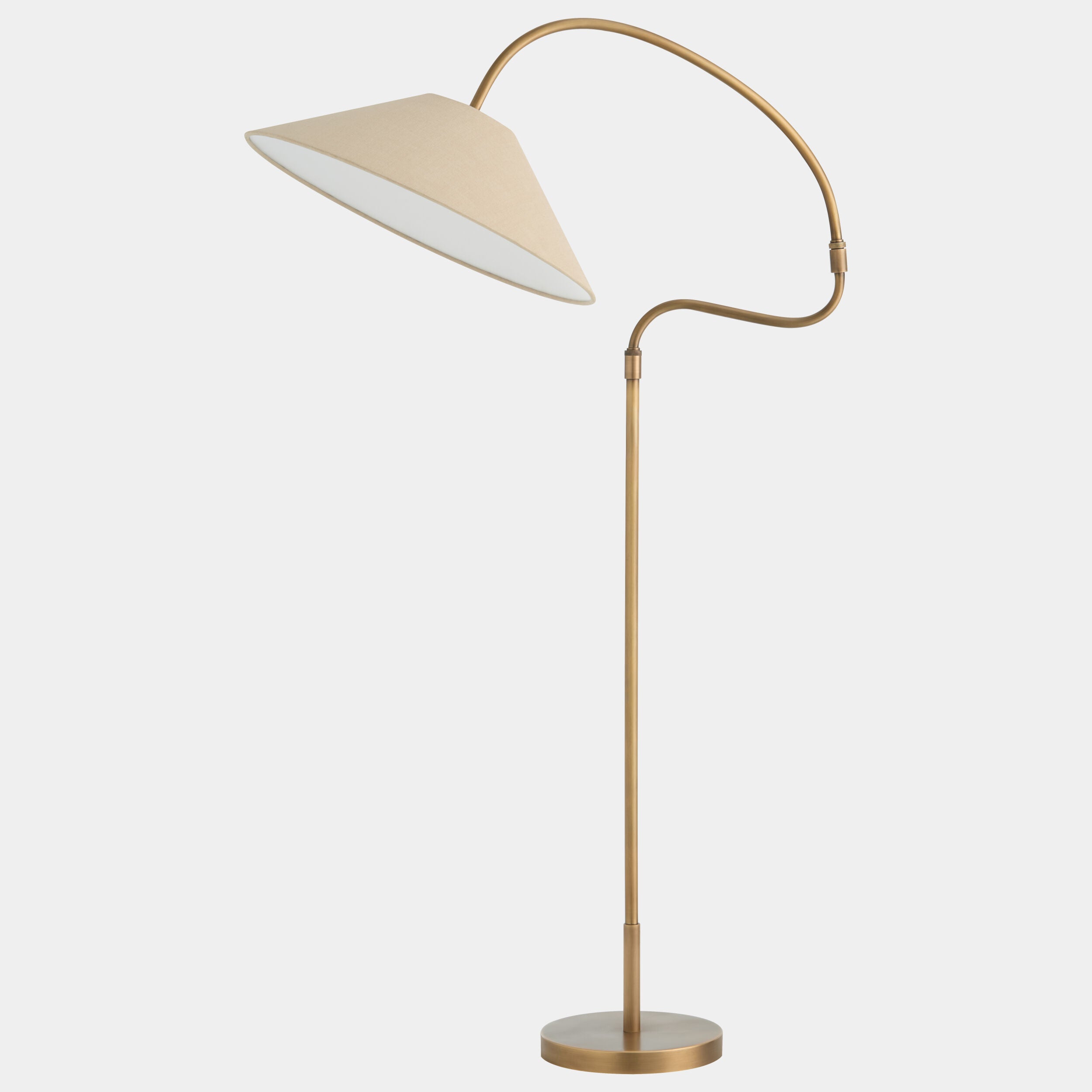 Swerve Floor Lamp-Brass