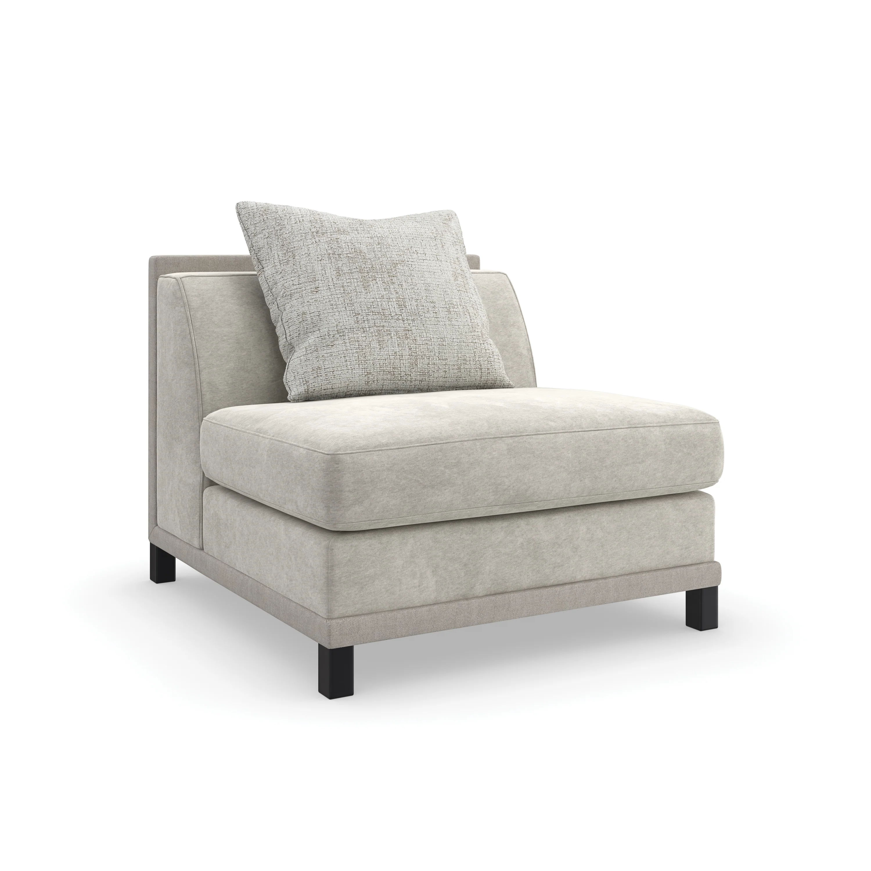 Tuxedo Armless Chair – Accent Chairs by Caracole | Sutter & Vale