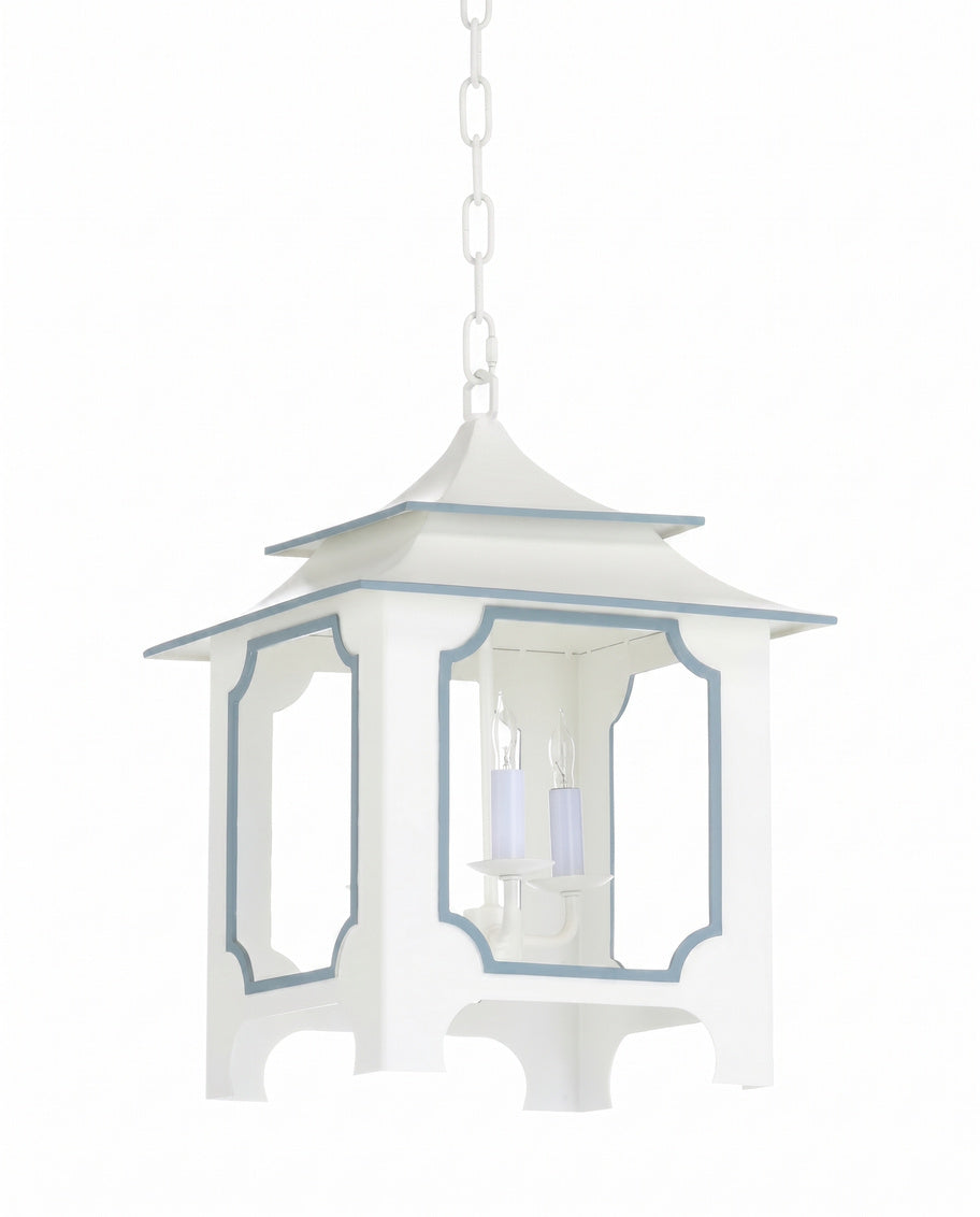 Tole Pagoda Lantern (Sm) - White