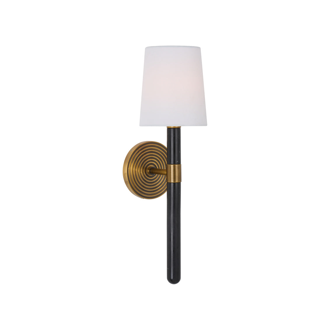 Ring Sconce - Aged Brass/Black Marble