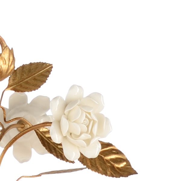 Queensland Chandelier in Antique Gold/White / Iron - Chelsea House