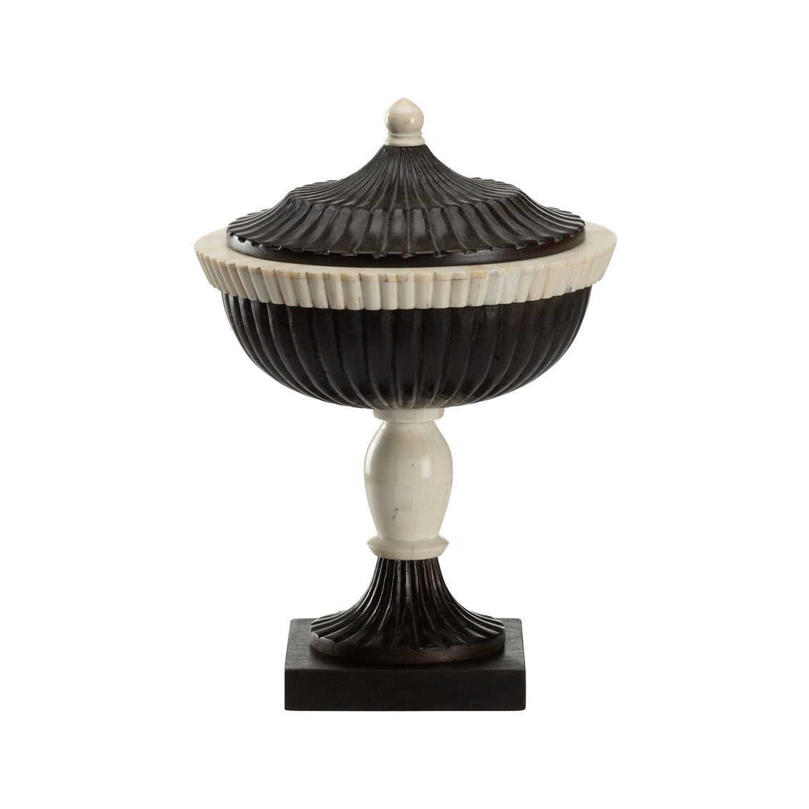 Cyrus Bone and Wood Pedestal in 15 / Bone - Chelsea House