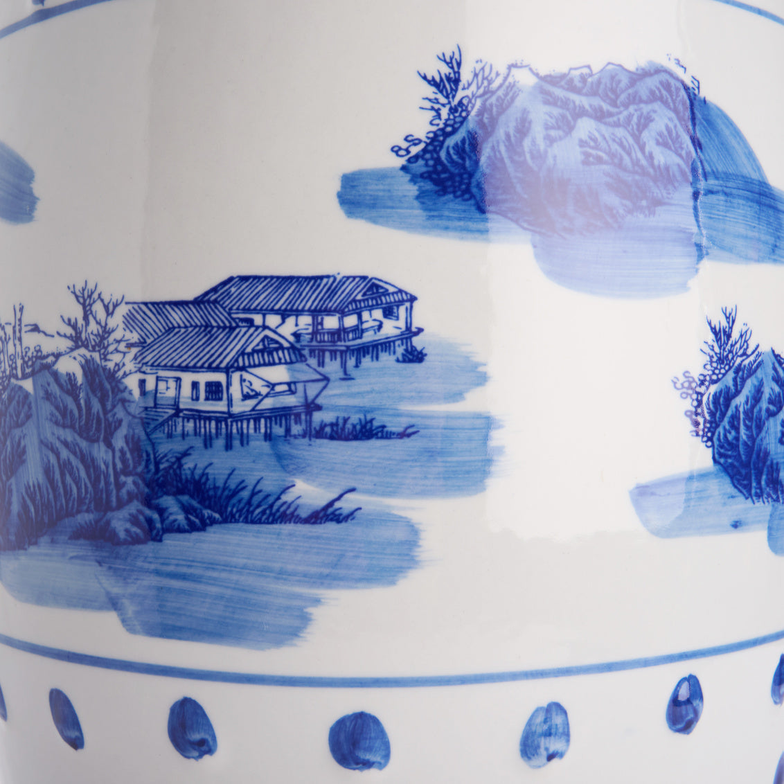 Canton Garden Seat in 15.5 / Ceramic/Porcelain - Chelsea House