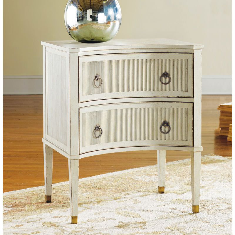 Gustavian Bedside Chest- White