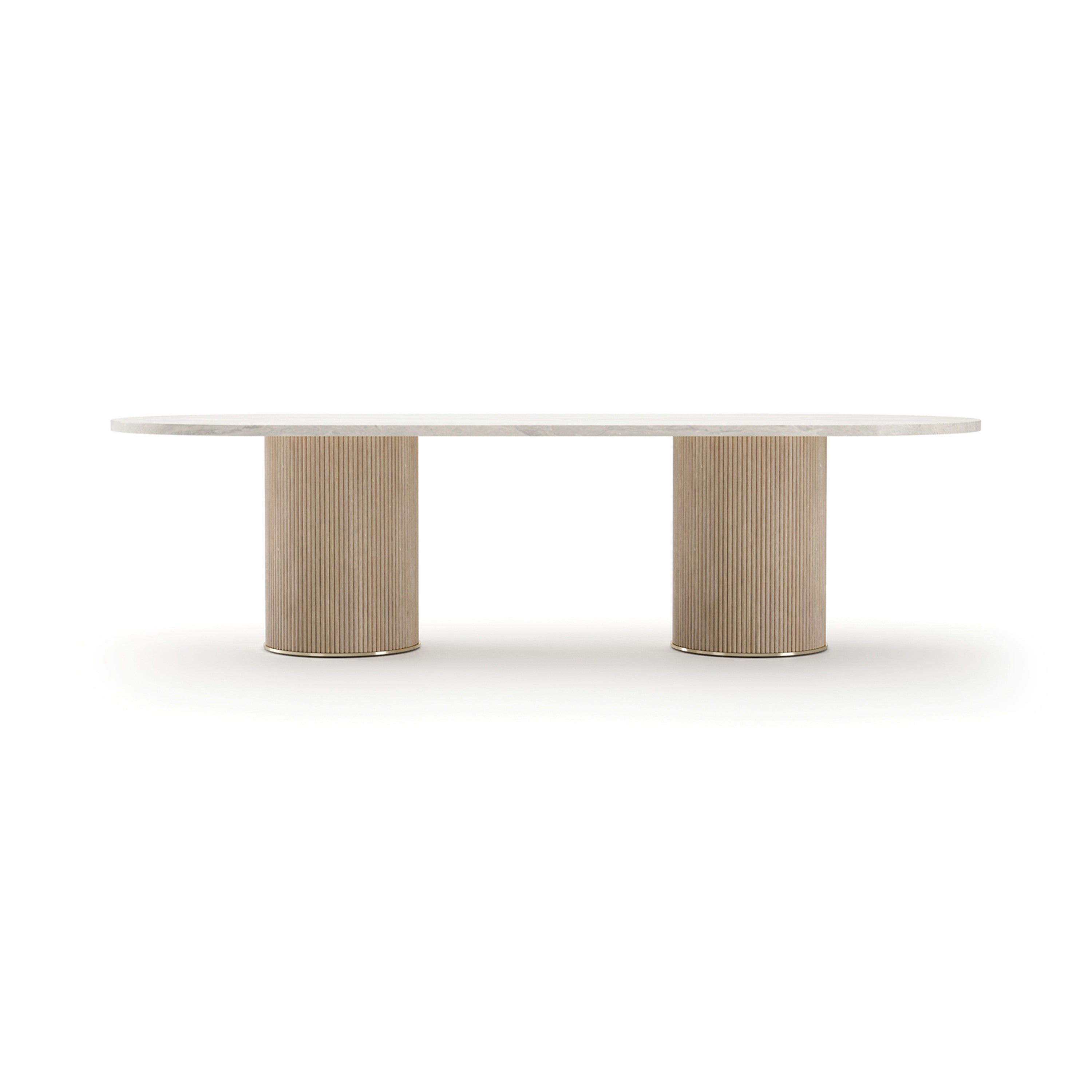 Rhythm Oval Stone Top Dining Tbl – Dining Tables by Caracole | Sutter & Vale