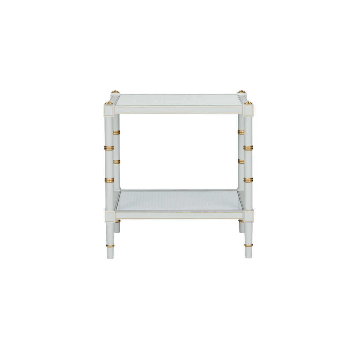 Conner Cane End Table - Gray in 28.5 / Wood - Chelsea House