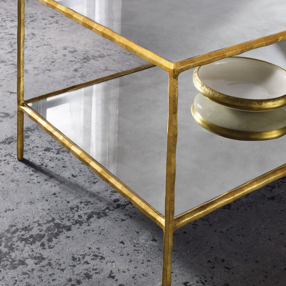 Organic Square Cocktail-Gold Leaf – Coffee Tables by Modern History | Sutter & Vale