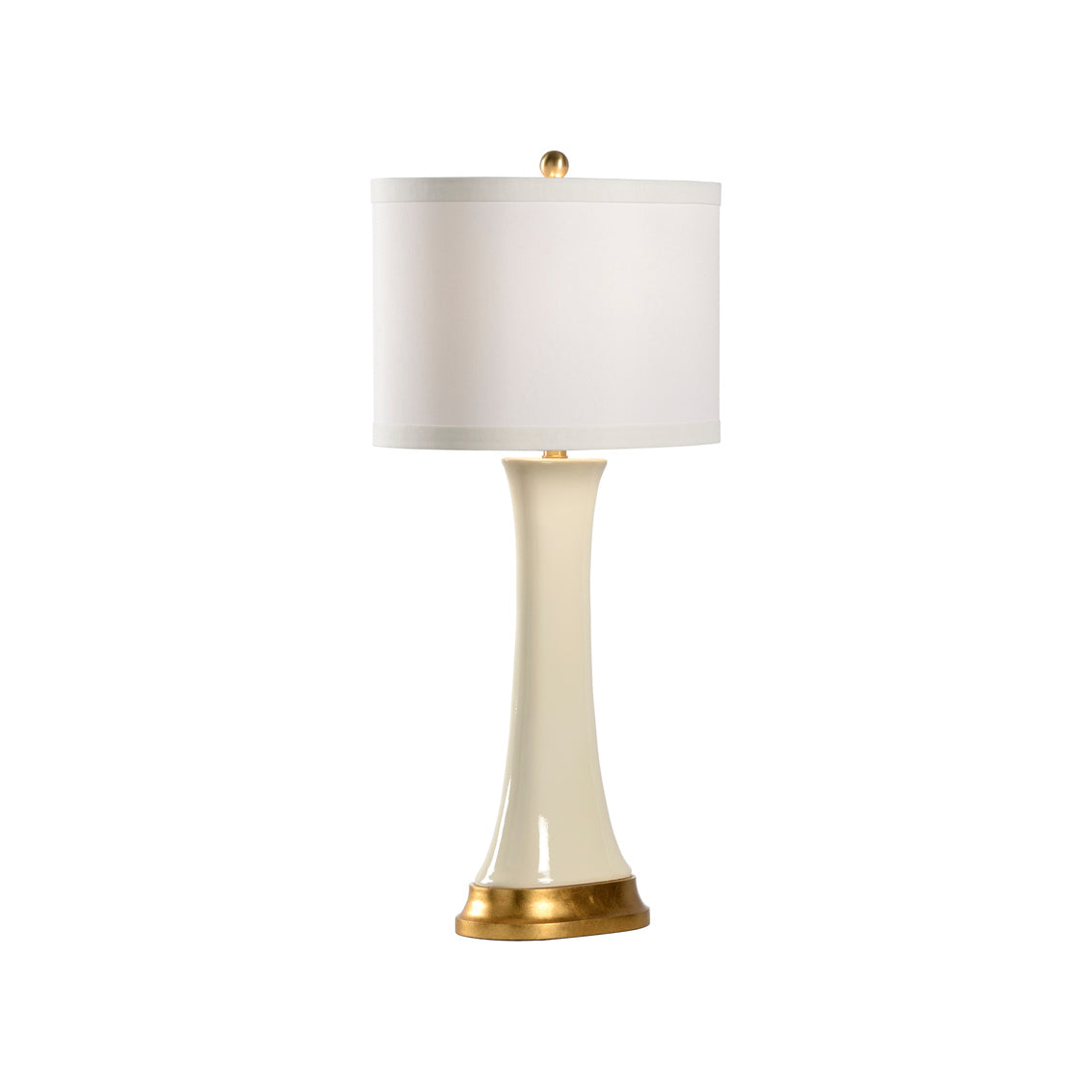Hopper Lamp - Cream in 33.5 / Ceramic/Porcelain - Chelsea House