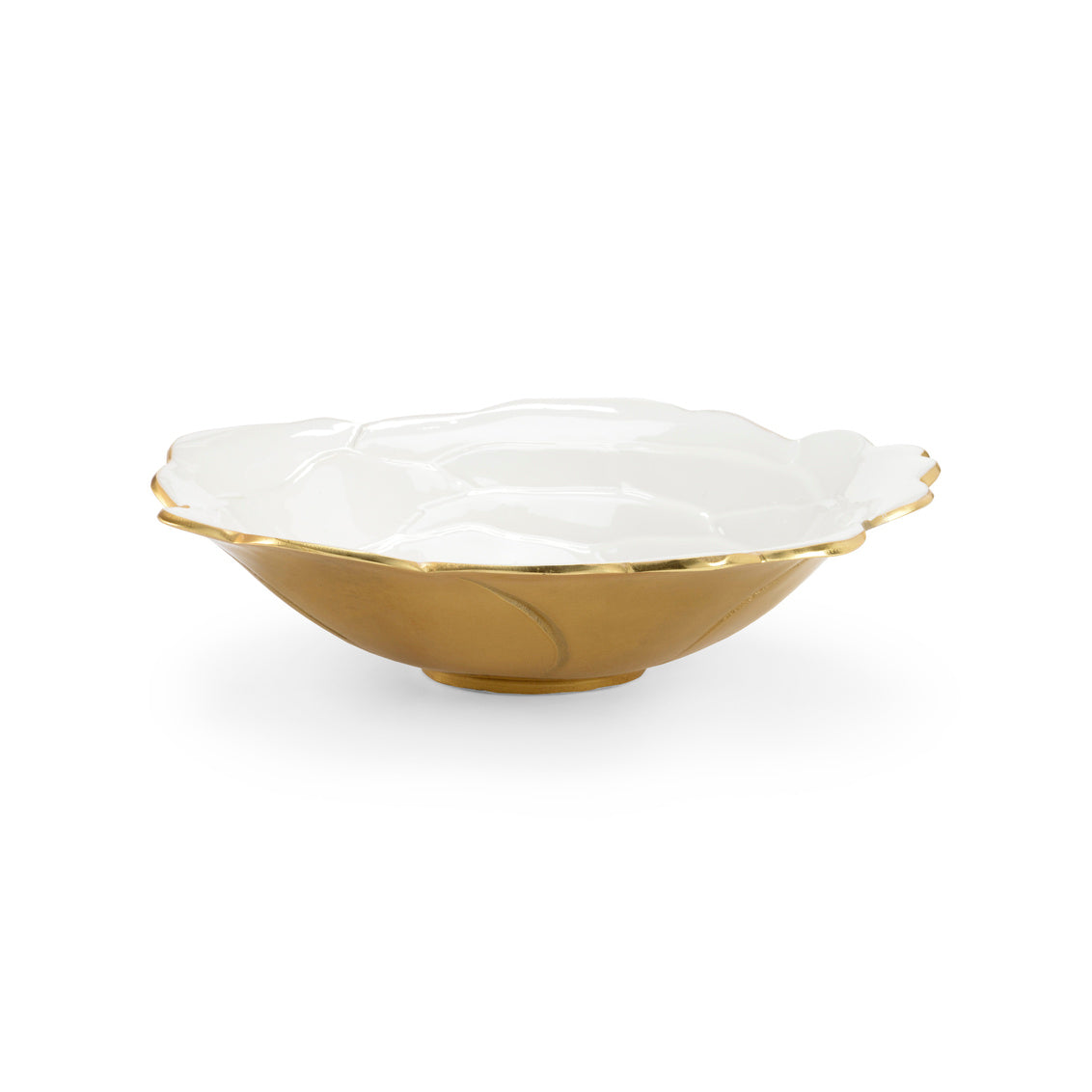 White Enameled Bowl (Lg) in 3.5 / Aluminum - Chelsea House