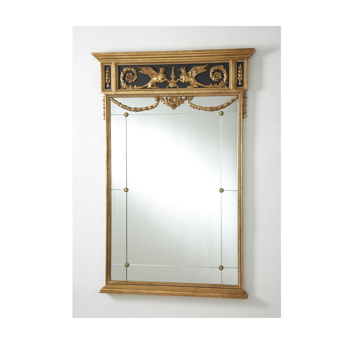 Griffon Mirror - Black/Gold in 55 / Wood - Chelsea House