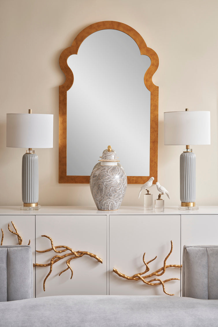 Samuel Ceramic Lamp - Gray in 31 / Ceramic/Porcelain - Chelsea House