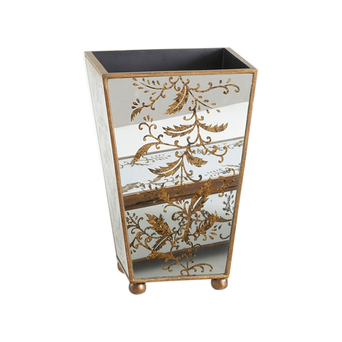 Madison Mirrored Wastebasket in 14 / Mirror - Chelsea House