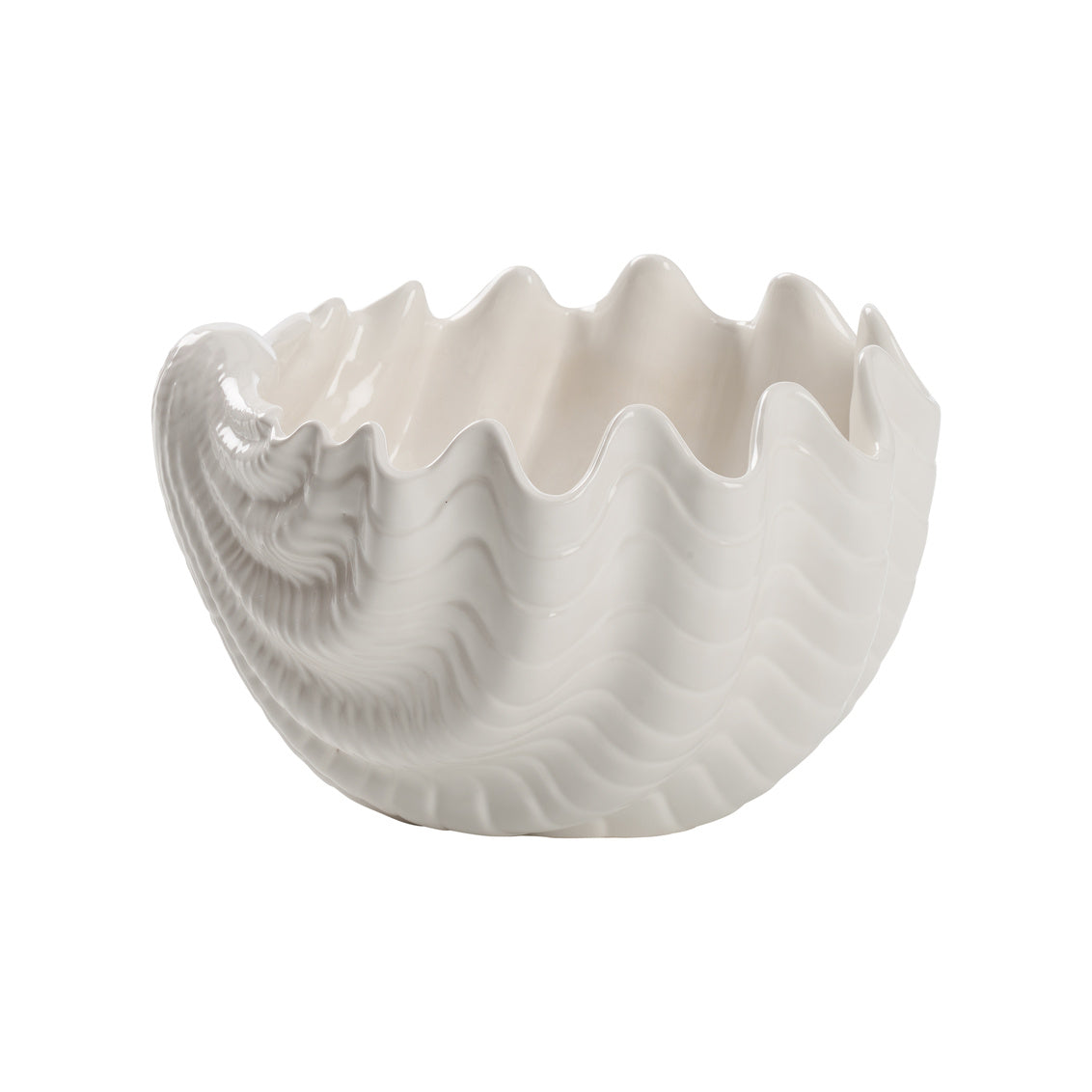 Venus Oyster Bowl (MD) in White Glaze / Ceramic/Porcelain - Chelsea House