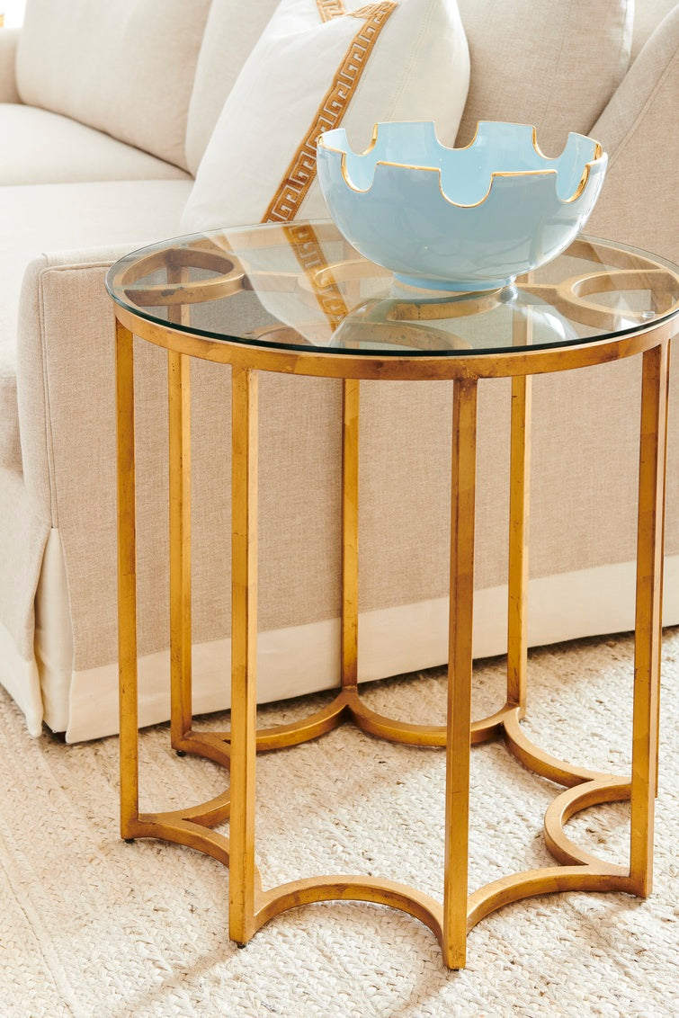 Lisette Side Table - Gold in 25 / Metal - Chelsea House