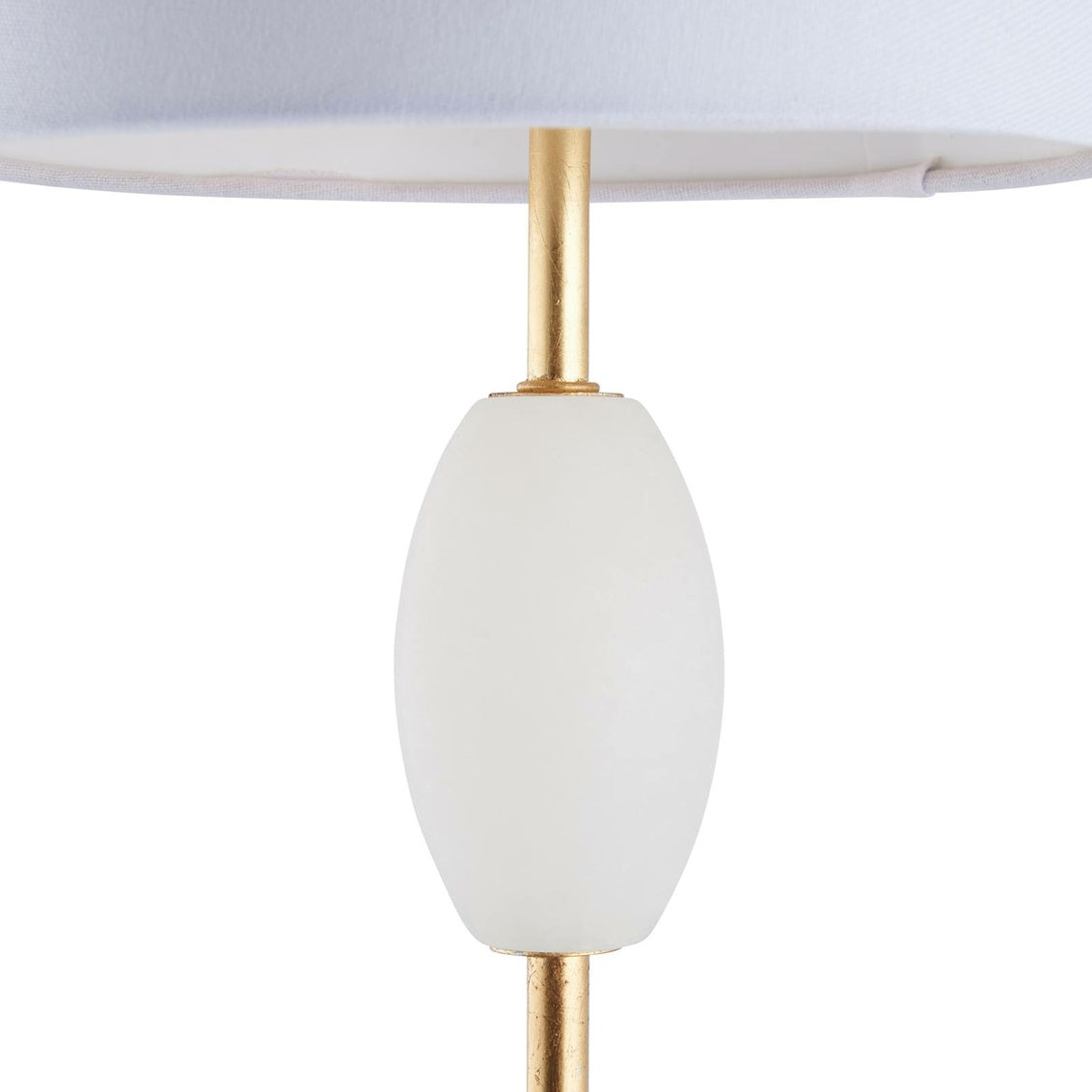 Glenda Table Lamp in Natural White/Gold Leaf / Alabaster - Chelsea House