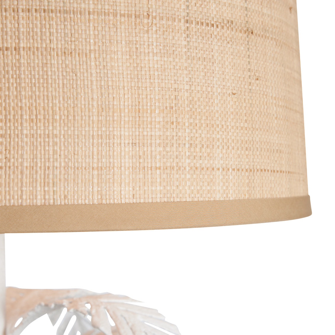 Palm Table Lamp - White in White / Metal - Chelsea House