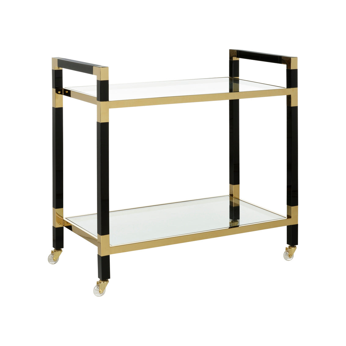 Acrylic Bar Cart - Black/Brass in 35 / Acrylic - Chelsea House