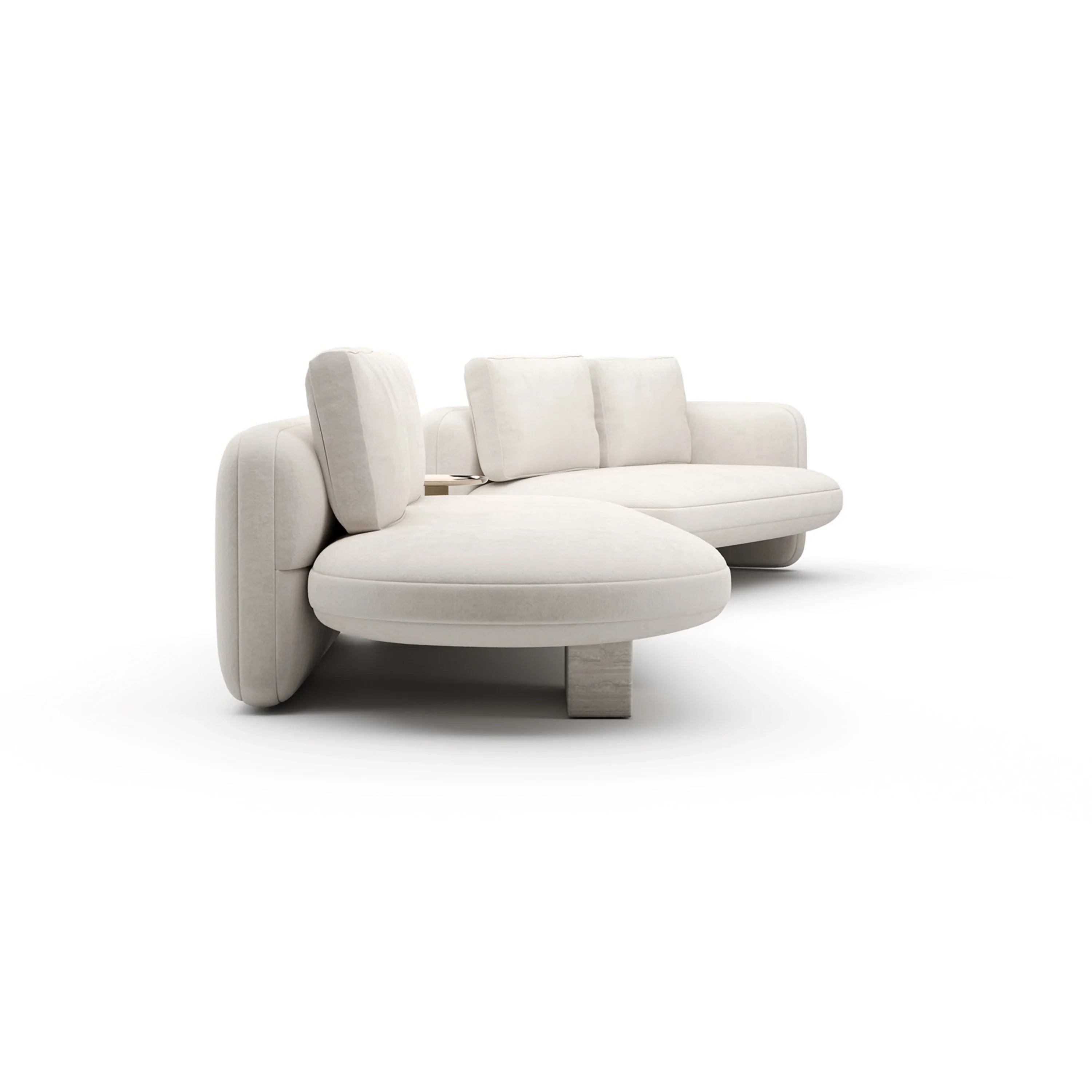 Overlap Left Bumper Sectional Ecru – Sectionals by Caracole | Sutter & Vale