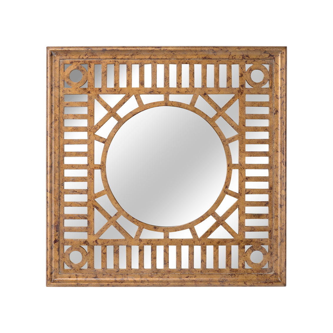 Fret Mirror - Gold in 36 / Wood - Chelsea House