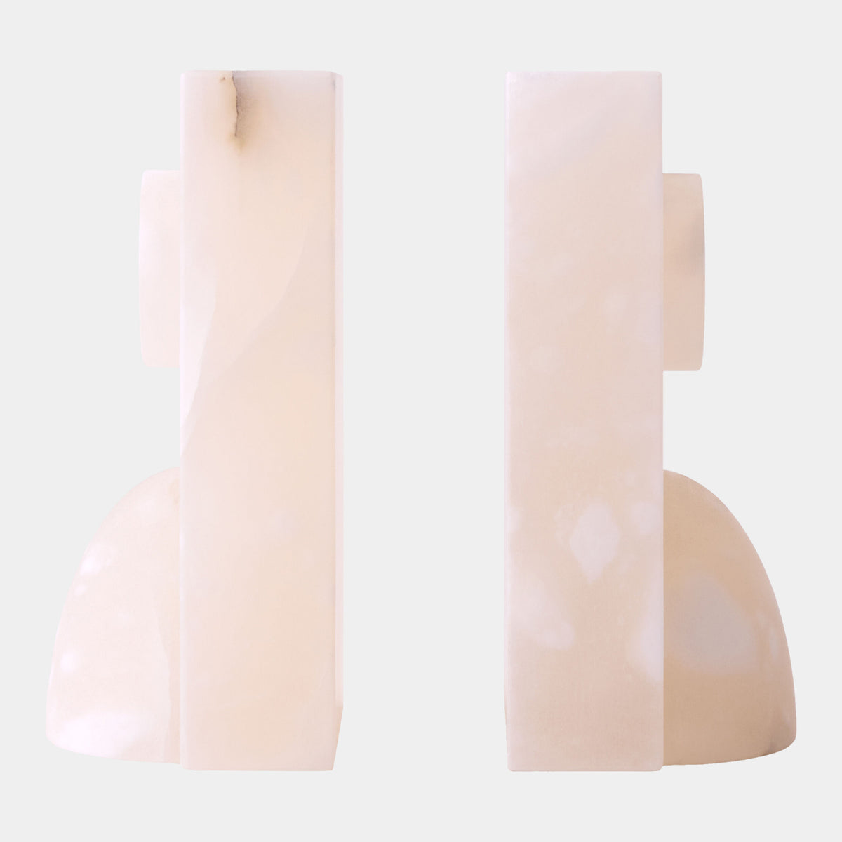 Barakoa Bookends-Alabaster-White