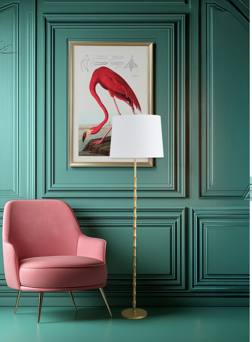 Artois Floor Lamp - Aged Brass in 62 / Metal - Chelsea House