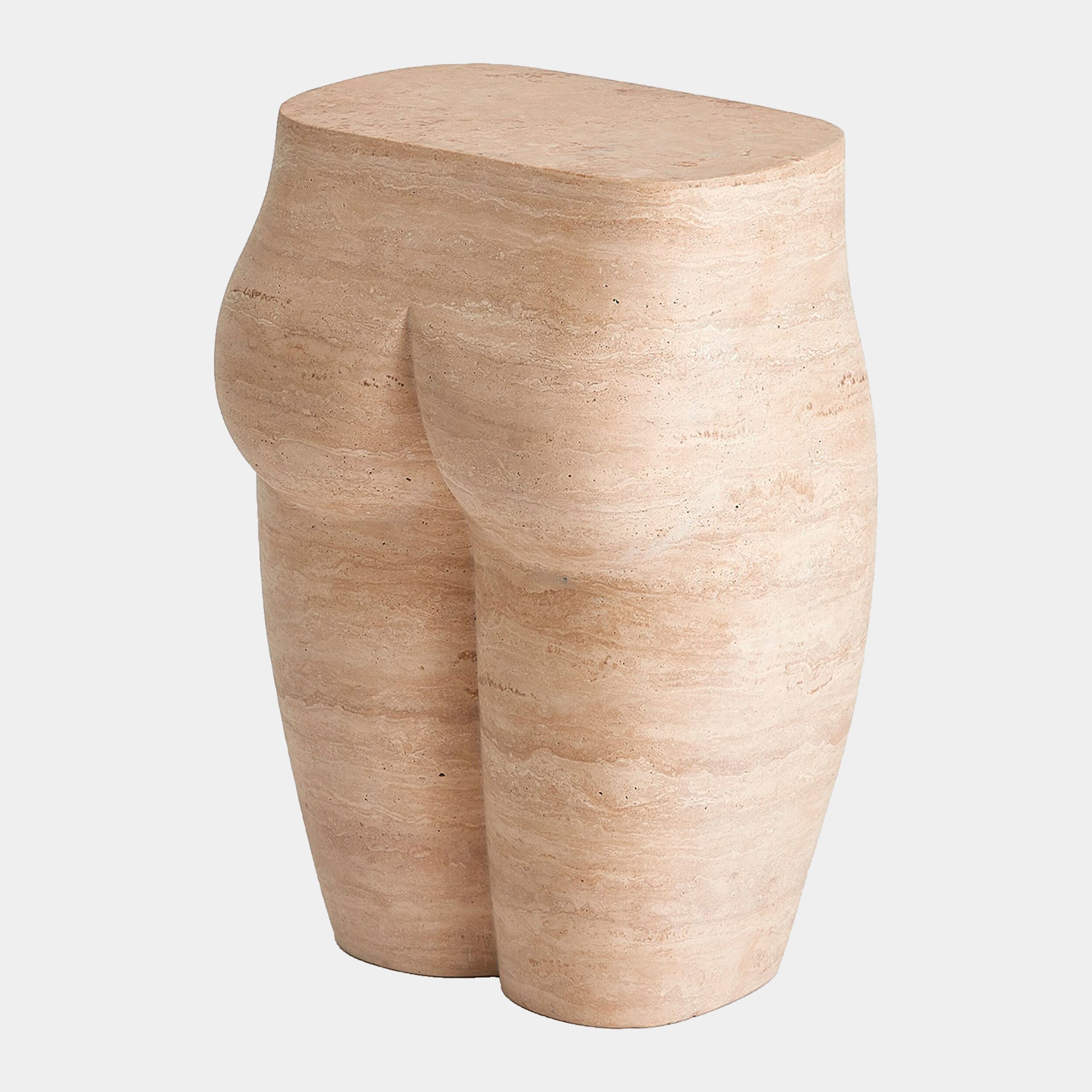L'Homme Stool-Travertine